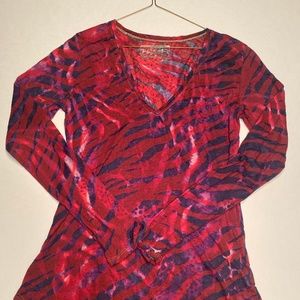 Sexy, Animal Print Long-Sleeved Top